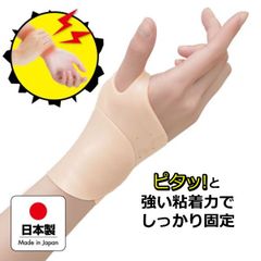 手首 サポーター 左右兼用 1枚入 日本製 水仕事 OK 手首 親指 固定 巻くだけ 簡単 手首ゲルサポーター ムレにくい 巻き方 締め付け 調整 伸縮 素材