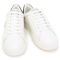【EMPORIO ARMANI / エンポリオアルマーニ】メンズ スニーカー (X4X598 XN633 N481 OFF WHITE+NAVY) オフホワイト×ネイビー 23SS [新品] [訳あり]