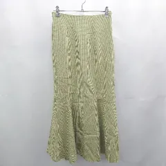 ◇ Θ FREE'S MART ギンガムチェック柄 ロング丈 マーメイド スカート サイズF ライトグリーン レディース E  【1503040001321】