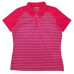 NIKE GOLF ナイキ ゴルフ ウェア ボーダー ハーフジップ ストレッチ 半袖 ポロシャツ レディース