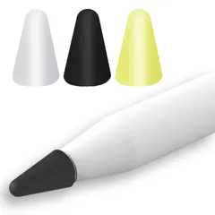 Apple Pencil ペン先 シリコンカバーキャップ 8個セット 簡単装着 滑り止め 摩耗防止 柔かい 静かな 第1世代 第2世代 兼用 ホワイト