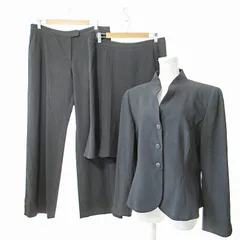ジョルジオアルマーニ GIORGIO ARMANI 美品 大きいサイズ スリーピース セットアップ スカート パンツ スーツ フォーマル 46 48 黒 0730 IBO73のサムネイル