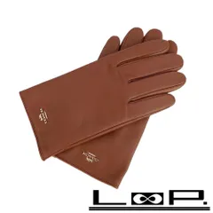 ◆SALE◆　■未使用■　コーチ 手袋 グローブ レザー ウール ブラウン ゴールド #7 1/2 【313226】3のサムネイル