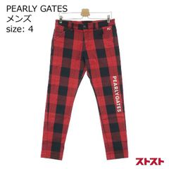 PEARLY GATES パンツ & キャップ 赤×黒 Size4 美品 - メルカリ