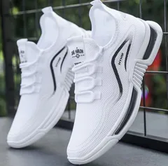 メンズ スニーカー ジョギング 通気性 ランニングシューズ 軽量 ウォーキングシューズ おしゃれ クッション性 快適 黒 白 39-44