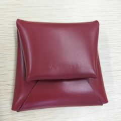 本革　コインケース　メモリーケース　ピルケース　国内　ハンドメイド　レザー　	赤	/工房エールヨコハマ