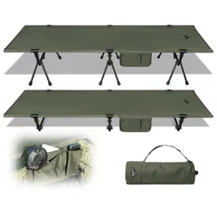 【数量限定】wolfyok outdoors コット キャンプ 2way 軽量 【高密度600Dオックスフォード・寝心地も耐久性もあり】 150KG高耐荷重 折りたたみ 小物収納 通気性 撥水素材 超軽量航空機素材 防災 自宅用【国内ブランド】 【東京発ブランのサムネイル