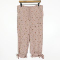 ワンダフルワールド カネコイサオ★クロップドパンツ ドロワーズ ピンク系 ローズ柄♪z14154