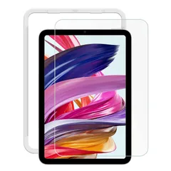 NIMASO ガラスフィルム iPad mini7（A17 Pro）第7世代 2024用/iPad mini6（第6世代） 2021用 強化 ガラス 保護フィルム カメラ穴がない ガイド枠付き NTB