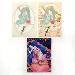 [중고] 문방구 슈슈 씨 & felt 씨 디자인 문구 세트 [이치 반 쿠지 하츠네 미쿠 브랜드 콜라보레이션 MIKU wears MILK] F상