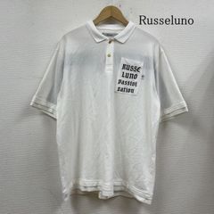 Russeluno ラッセルノ ポロシャツ 半袖 ポケット ルーズ フィット ポロシャツ 半袖 ロゴ 刺繍 タグ付き RS-2210301