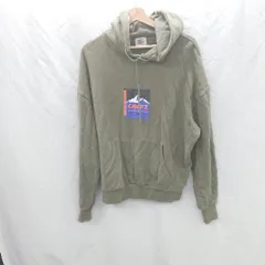 ◇ ⊇ CAMP7 キャンプセブン 裏起毛 長袖 パーカー サイズM カーキ系 メンズ E  【1506130000570】