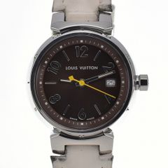 値下 ルイ・ヴィトン LOUIS VUITTON Q1211 タンブール デイト クォーツ レディース 良品 D#139098
