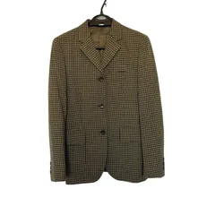Z1525 New Yorker ニューヨーカー テーラードジャケット グリーン 緑 チェック 7AR レディース