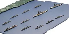 フジミ模型 1/3000 集める軍艦シリーズ No.15 ガダルカナル島砲撃挺身隊セット(金剛/榛名/五十鈴/彩色済み上空直衛機付き) プラモデル 軍艦15 mxn26g8 フジミ模型 1/3000 集める軍艦シリーズ No.15 ガダルカナル島