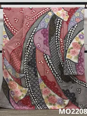 振袖 豪華 金駒 金彩 染め絞り柄 染め鹿の子柄 ふくれ織紋意匠 身丈164cm MO2208