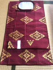 狩衣　化繊　冬　新色　赤/金茶　左右紐　新品　送料込