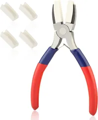 GOLD DEER がま口専用 仕上げペンチ がま口用 口金押さえ 平やっとこ 平ペンチ 平ヤットコ 平口 ナイロンジョープライヤー かしめヤットコ 傷をつけにくい ビーズ ジュエリー製作 工具 ジュエリーペンチ 手芸ペンチ