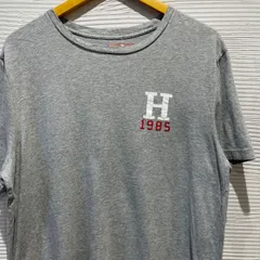 古着　L  半袖　tシャツ　グレー　Tommy hilfiger  ワンポイント