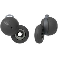 ソニー(SONY) LinkBuds :完全ワイヤレスイヤホン/小型軽量4.1グラム/フルオープンスタイルで常時装着可能/マイク通話性能/12mmドライバ/連続5.5時間再生/10分充電90分再生/IPX4防滴性能/操作 [グレー] [1) 2022年モデル]