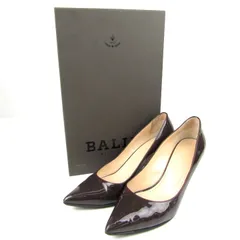 バリー パンプス ポインテッドトゥ 本革 レザー ブランド シューズ 靴 イタリア製 黒 レディース 36.5サイズ ブラウン BALLY 【中古】