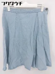 ◇ NATURAL BEAUTY BASIC 膝丈 フレア デニム スカート サイズM ライトブルー レディース 【中古】 【1103020017450】