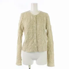 スティーブンアラン Steven Alan ニットカーディガン 長袖 クルーネック ストレッチ ベージュ /KUのサムネイル