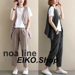 セットアップ 2点セット レディース パンツセット ベスト ジレ カジュアル おしゃれ 春 夏 チェック柄 クロップドパンツ テーパード かっ s