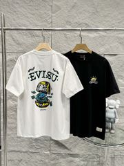 新品　EVISU エヴィス　Tシャツ　ホワイト　ブラック　DT833