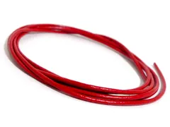 レザーコード 1.5mm 本革 革紐 ハンドメイド パーツ 1メートル (レッド)