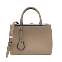 フェンディ FENDI プチトゥジュール 8BH253 グレージュ レザー