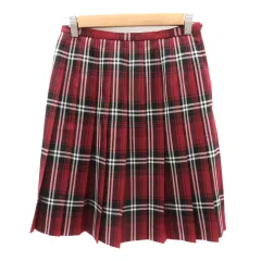 イーストボーイ EAST BOY ボックスプリーツスカート フレアスカート ひざ丈 チェック柄 11 マルチカラー ボルドー /YK10