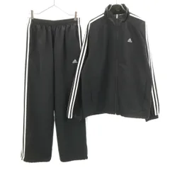 adidas アディダス トラックジャケット 上下 セットアップ M ブラック 裏メッシュ メンズ 古着