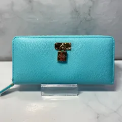 Samantha Thavasa Petit Choice サマンサタバサ プチチョイス　ラウンドファスナー長財布　エメラルドグリーン　南京錠　レザー