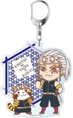 【中古】雑貨 宇髄天元(コンビver.) デカキーホルダー 「鬼滅の刃×あらいぐまラスカル」