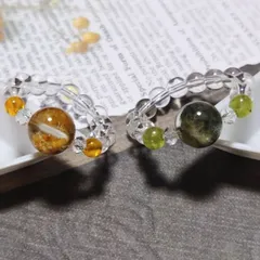 r135〜r136♥ガーデンクォーツリング♥ガーデンクォーツ　ゴーストクォーツ　リング　指輪　水晶　アンバー　ペリドット　グリーンガーデン　お守り　チャーム　ネックレス　天然石リング　パワーストーンリング　レディースアクセサリー