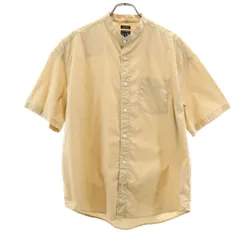 GAP ギャップ 半袖 バンドカラーシャツ XS ベージュ メンズ 古着