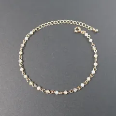 エチオピア産オパールのビーズチェーンブレスレット　#87