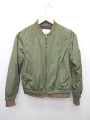 ◇ nano universe ナノ ユニバース ジップアップ 長袖 ジャケット ブルゾン サイズF カーキ レディース P  【1404250010700】