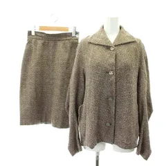 ヴィヴィアンウエストウッドレッドレーベル Vivienne Westwood RED LABEL セットアップ上下 スーツ ウールジャケット 総裏地 ドレープ タイトスカート ロング ヴィンテージ イタリア製 40 ベージュ /MY ■OSのサムネイル