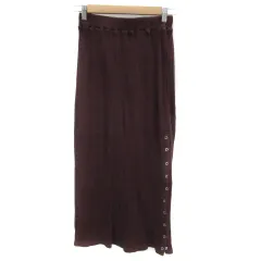 フリークスストア FREAKS STORE リブニットスカート タイトスカート マキシ丈 ロング丈 無地 F ボルドー /YS14 ■MO