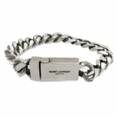 サンローラン パリ SAINT LAURENT PARIS 喜平 ブレスレット カーブチェーン シルバーカラー ☆AA★のサムネイル