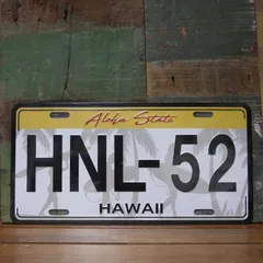 ハワイナンバープレート　アメリカナンバープレート　看板　HAWAII 大・US車用】ハワイ・レインボー/オリジナルアメリカエンボス