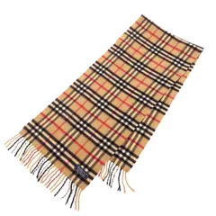Burberry's バーバリーズ  マフラー  ベージュ ノバチェック柄 カシミヤ100％ レディース　241014003345