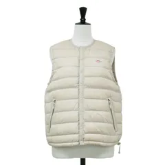DANTON ダントン ベスト オフホワイト 白 サイズ:S / クルーネック インナー ダウン ベスト / CREWNECK INNER DOWN VEST / マット ロゴ ナイロン / アウター ジャケット ブルゾン 羽織り【レディース】【中古】