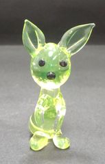 ウランガラス　フィギュア　ウサギ　byチェコボヘミアガラス