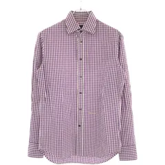 DSQUARED2 ディースクエアード 2008SS ギンガムチェックシアサッカーシャツ パープル 44 71 DL078のサムネイル