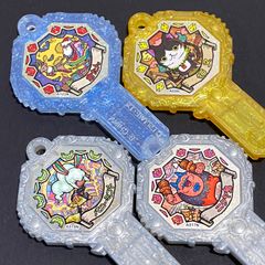 妖怪ウォッチ★妖怪アーク　4本セット　鍵　猫又　デバミ　パックン　タマモ