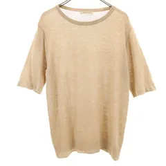 JOURNAL STANDARD ジャーナルスタンダード 日本製 リネン 半袖 ニット L ベージュ系 メンズ 古着