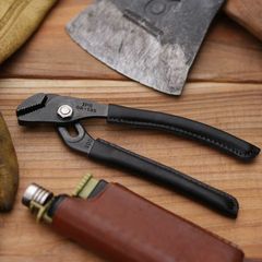 IPS PLIERS Campdrunk キャンププライヤ黒革 GR-125Cd(b) 対象物を平行に保持 牛革グリップ採用 ネコポス便配送のため日時指定不可